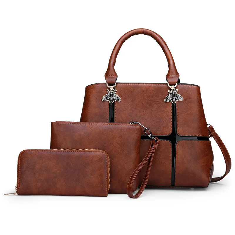 2020 new child mother three-piece female bag European and American fashion mosaic ladies PU shoulder diagonal package
2020 new child mother three-piece female bag European and American fashion mosaic ladies PU shoulder diagonal package