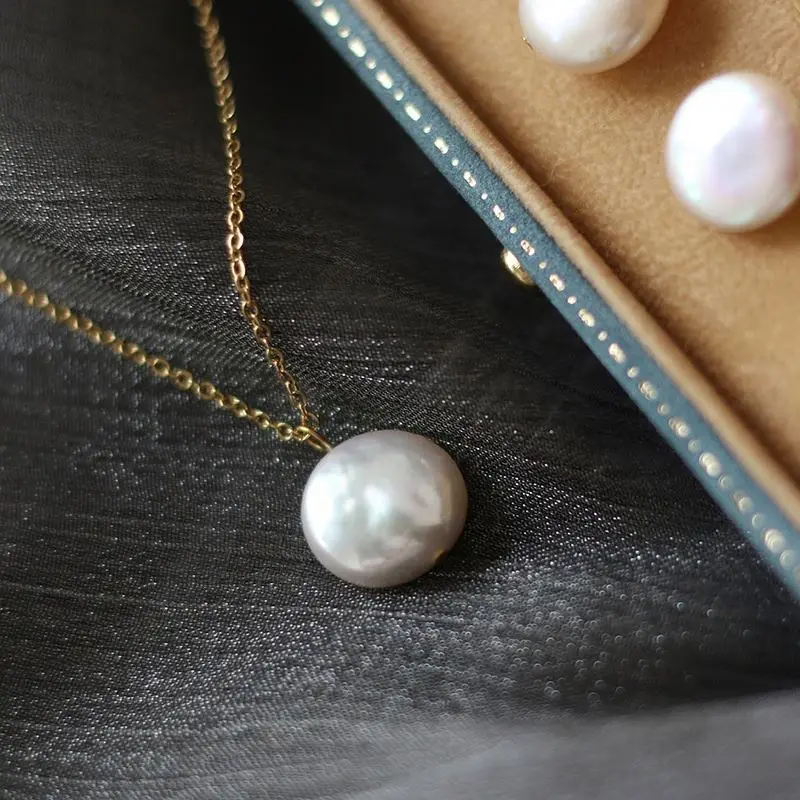 Wholesale 18k Gold Plated Stainless Steel Chain Link Single Natural Freshwater Big Baroque Pearl Pendant Necklaces, Gold, silver, rose gold, black
Wholesale 18k Gold Plated Stainless Steel Chain Link Single Natural Freshwater Big Baroque Pearl Pendant Necklaces, Gold, silver, rose gold, black
