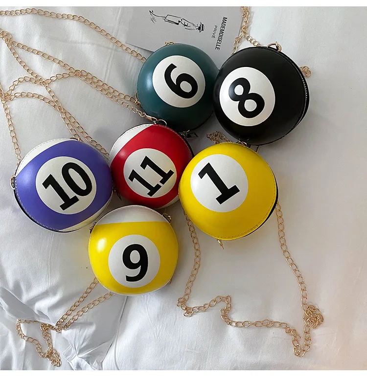 Kids 2020 purses ball billiards bag handbags women purse charms accessory, Black/red/yellow/green/purple
Kids 2020 purses ball billiards bag handbags women purse charms accessory, Black/red/yellow/green/purple