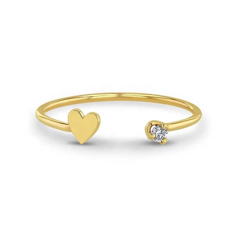 Gemnel best price popular jewelry lady design gold plated heart and white diamond open adjustable ring
Gemnel best price popular jewelry lady design gold plated heart and white diamond open adjustable ring