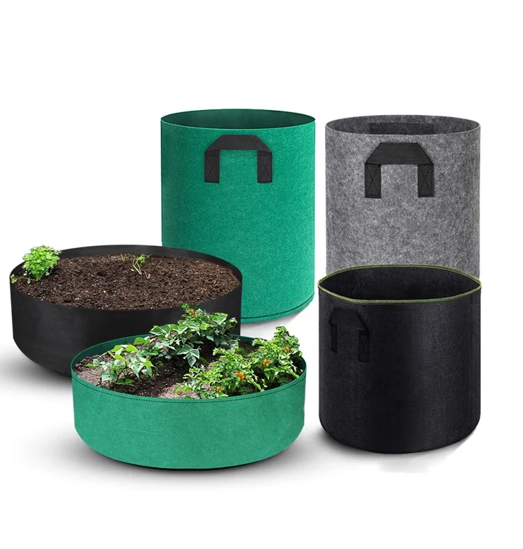 Eco friendly geotextile bag garden planting grow bags for tree tomato potato, Black, green, tan, gray
Eco friendly geotextile bag garden planting grow bags for tree tomato potato, Black, green, tan, gray