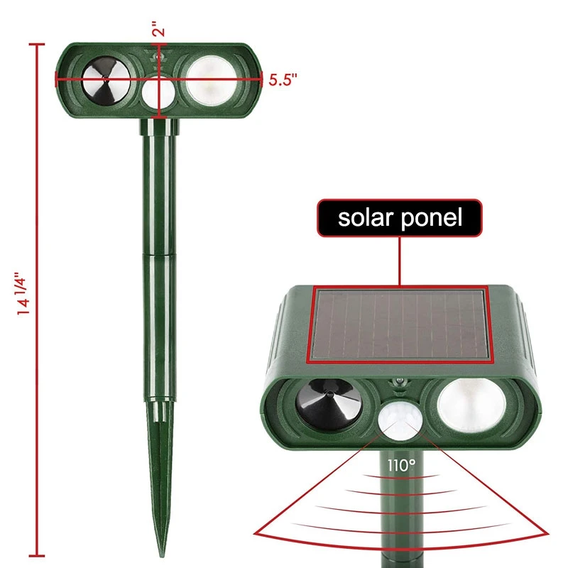 Online Store Hot Sale Item Animal Repellent Power Ultrasonic Sound Cat Dog Repeller Device Solar animal repellent
Online Store Hot Sale Item Animal Repellent Power Ultrasonic Sound Cat Dog Repeller Device Solar animal repellent