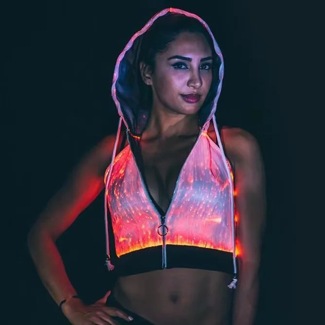 Customized fashion design Pullover led luminous fiber optic light up girl's hoodies
Customized fashion design Pullover led luminous fiber optic light up girl's hoodies