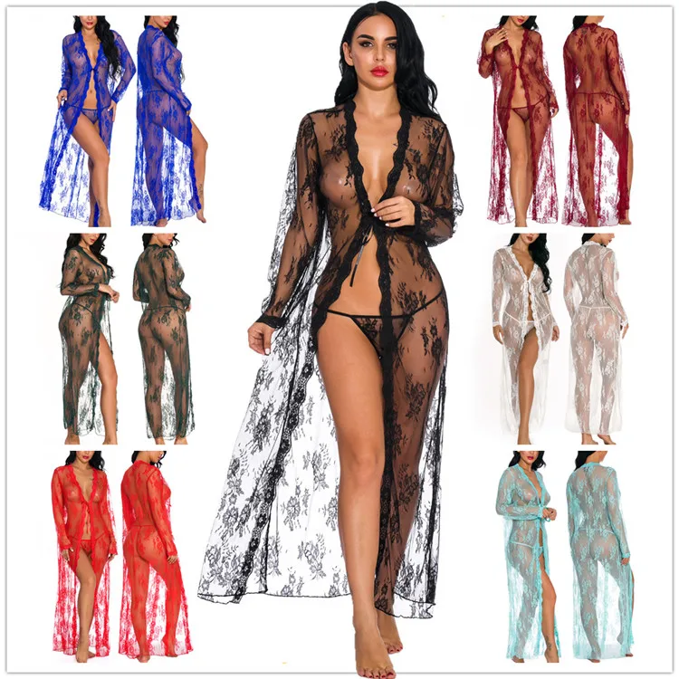 New Arrival Ladies Sexy Night-Gown Long Sleeve Lace See Through Tulle Spring Women Sleepwear, Picture shows
New Arrival Ladies Sexy Night-Gown Long Sleeve Lace See Through Tulle Spring Women Sleepwear, Picture shows
