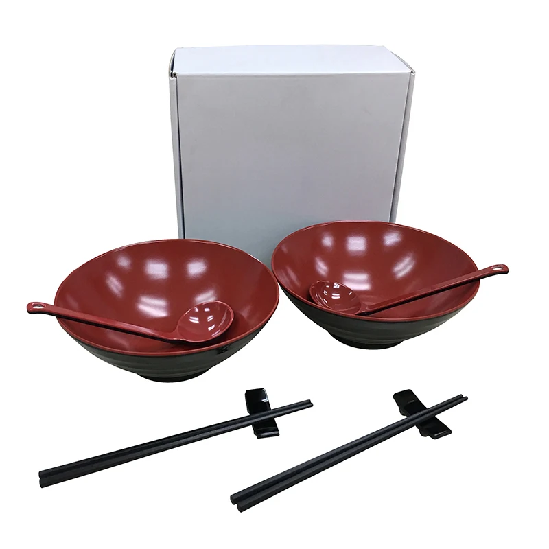 Double colors melamine 8pcs restaurant noodle bowl set for ramen balck red ramen bowl set, Double color
Double colors melamine 8pcs restaurant noodle bowl set for ramen balck red ramen bowl set, Double color