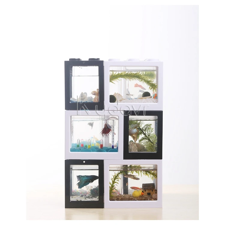 USB Charger Office Table Decoration betta fish live plastic LED mini lego Aquarium Fish Tank, 10 colors
USB Charger Office Table Decoration betta fish live plastic LED mini lego Aquarium Fish Tank, 10 colors