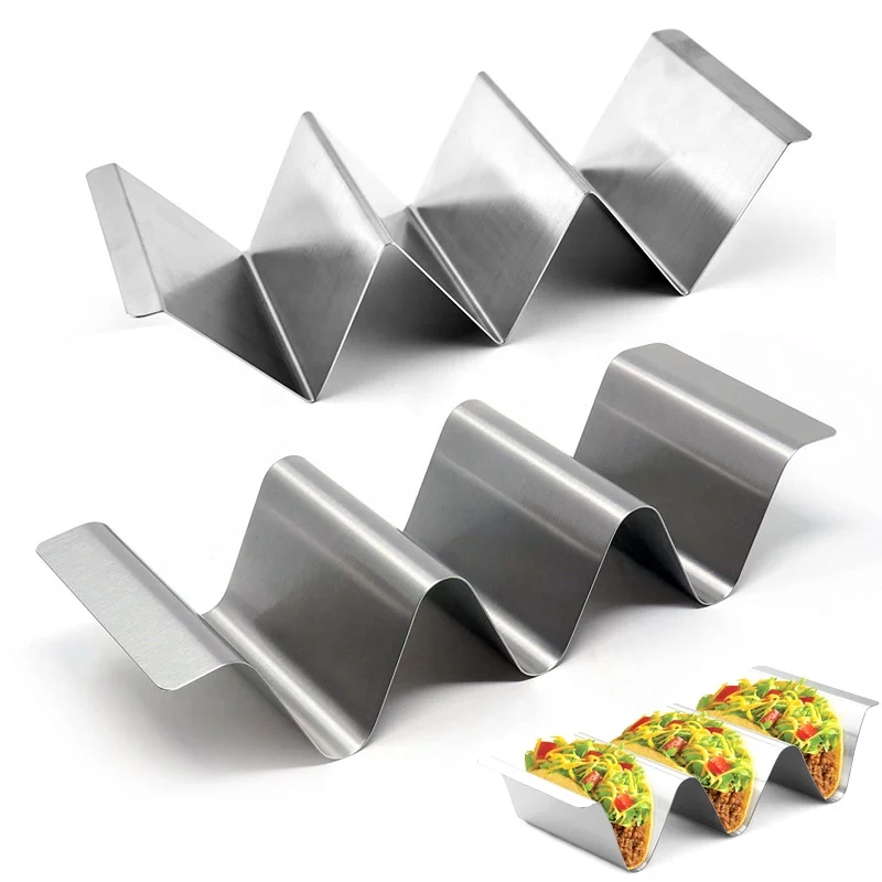 High Quality Kitchen Grills W Shaped Stainless steel Food Rack Plate Tray Metal Taco Holder Stand, Silver
High Quality Kitchen Grills W Shaped Stainless steel Food Rack Plate Tray Metal Taco Holder Stand, Silver