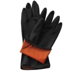 55g Safety Working gloves black industrial latex gloves