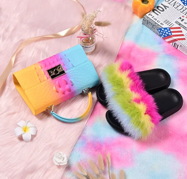 Pvc Matte Jelly Bags Fox Fur Slippers Sets Purse Bag Match Fur Slides Sandals Sets - Buy Purses And Slipper Set, Customizable
Pvc Matte Jelly Bags Fox Fur Slippers Sets Purse Bag Match Fur Slides Sandals Sets - Buy Purses And Slipper Set, Customizable