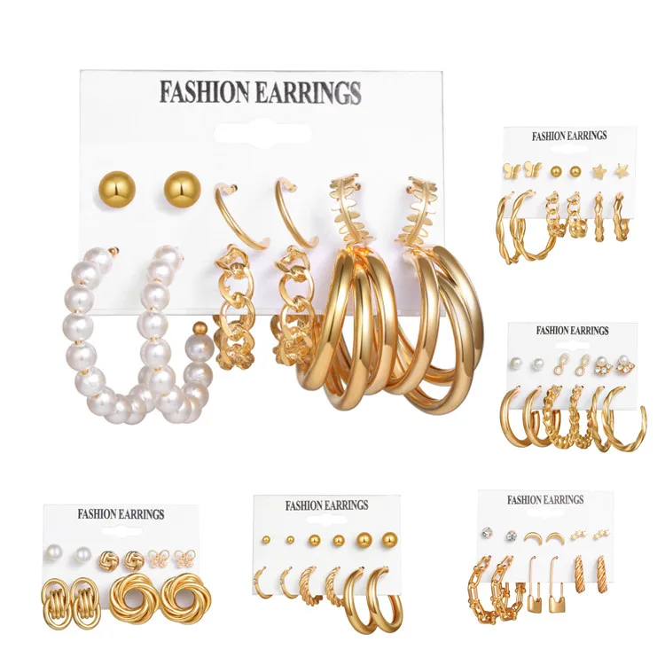 VKME Punk Fashion Acrylic Pearl Crystal Gold Hoop Earrings Set Oversize Metal Circle Butterfly Heart Flower Earring for women
VKME Punk Fashion Acrylic Pearl Crystal Gold Hoop Earrings Set Oversize Metal Circle Butterfly Heart Flower Earring for women
