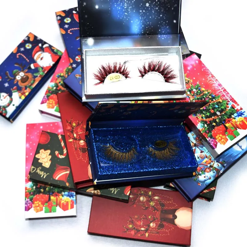 Eyelashes Vendor Wholesale Eyelash Extension Christmas Eyelash Packaging, Colorful 
Eyelashes Vendor Wholesale Eyelash Extension Christmas Eyelash Packaging, Colorful