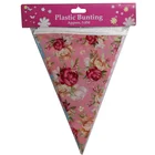 Elegant Flower Design Plastic Garland Bunting Party Decoration Banners