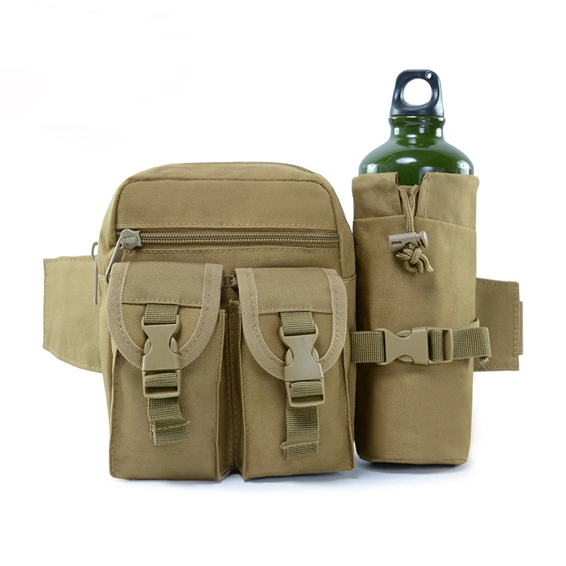 Custom Wholesale Army Outdoor Fashion High quality Kettle Recycled Thick Water Bottle Multifunctional Tactical Nylon Waist Bag, 8 color
Custom Wholesale Army Outdoor Fashion High quality Kettle Recycled Thick Water Bottle Multifunctional Tactical Nylon Waist Bag, 8 color