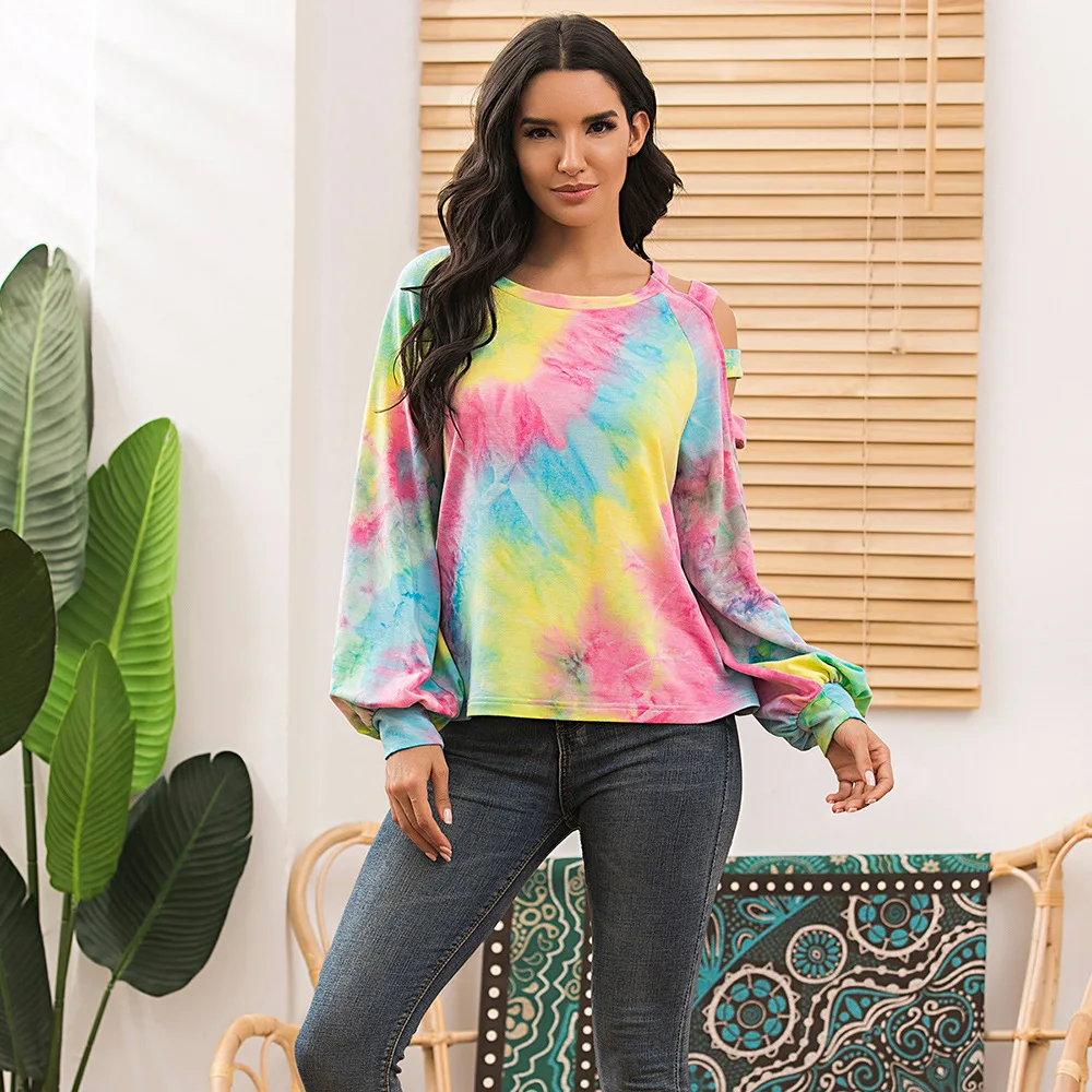 WW-0470 Printing Sports Leisure Round Collar T-shirt Coat Loose Bind Women Crew Neck T-shirt Long Sleeves Tie Dye Sport Top, Customized color
WW-0470 Printing Sports Leisure Round Collar T-shirt Coat Loose Bind Women Crew Neck T-shirt Long Sleeves Tie Dye Sport Top, Customized color