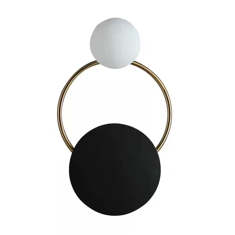 Designer Glass Wall Lamp Round Spherical Metal Wall Lights Villa Living Room Bedroom Bed Aisle Model Room Bathroom
Designer Glass Wall Lamp Round Spherical Metal Wall Lights Villa Living Room Bedroom Bed Aisle Model Room Bathroom