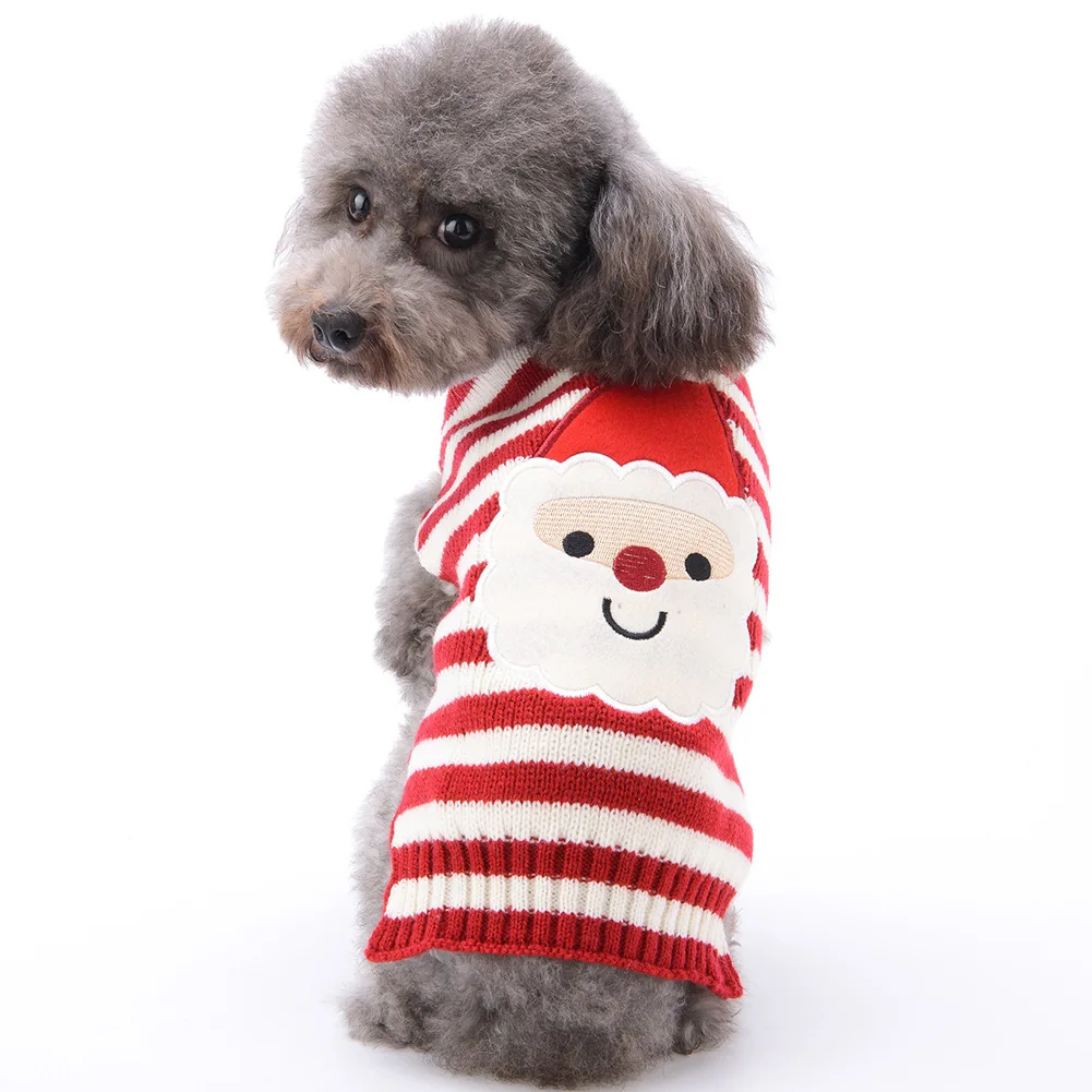 Christmas Dog Sweater Santa Claus Holiday Theme Warm Winter Dog Clothes Outfit Pullover Stripe Dog Sweaters for Small Medium Lar
Christmas Dog Sweater Santa Claus Holiday Theme Warm Winter Dog Clothes Outfit Pullover Stripe Dog Sweaters for Small Medium Lar