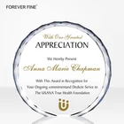 Round Creative Round Transparent Crystal Medal Enterprise Business Activities Authorized Brand Trophy
