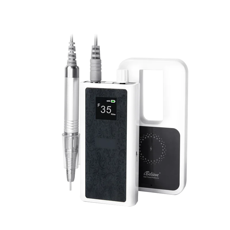 New Design Portable e file strong 35000RPM drill machine QI wireless charger Brushless Nail Drill
New Design Portable e file strong 35000RPM drill machine QI wireless charger Brushless Nail Drill