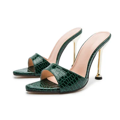 2021 spring and summer new women's super high heel metal heel pointed fish mouth snake pattern casual fashion ladies high heels, Black 
2021 spring and summer new women's super high heel metal heel pointed fish mouth snake pattern casual fashion ladies high heels, Black