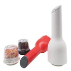 New home rechargeable electr pepper mill grinder salt pepper mill electric battery operated salt grinder copper spice jar