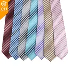 Custom Designer Style Mens Stripes Business Polyester Woven Neck Tie