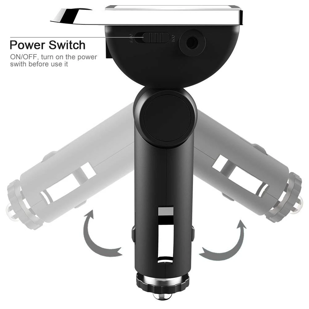FM Transmitter Car Transmitter MP3 Player Hand-Free Calling Radio Audio Adapter Bluetooth Transmitter Car Kit,USB Charger,TF C