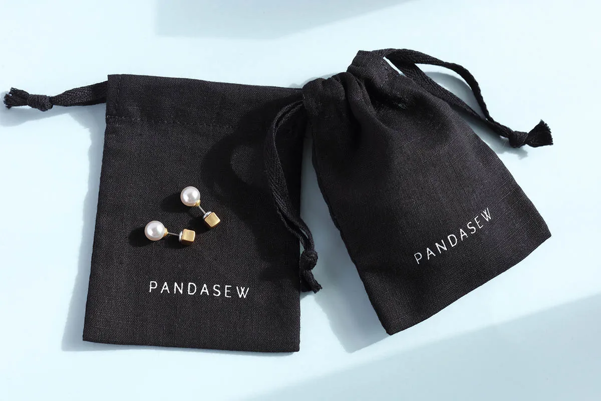 bag custom logo organic cotton jewelry drawstring bags