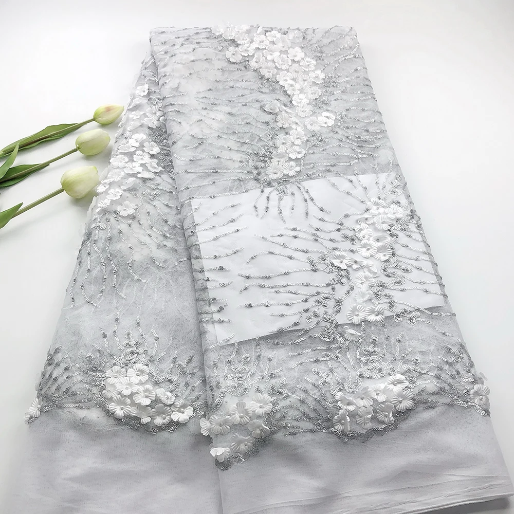 High quality embroidery French flower lace fabric with beads beautiful sequins net lace fabric for wedding dress
High quality embroidery French flower lace fabric with beads beautiful sequins net lace fabric for wedding dress