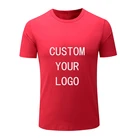 Customized Logo summer solid color short sleeve oversize round neck plus size Men's T Shirt