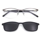 high quality customer logo metal clip on glasses ready stock
