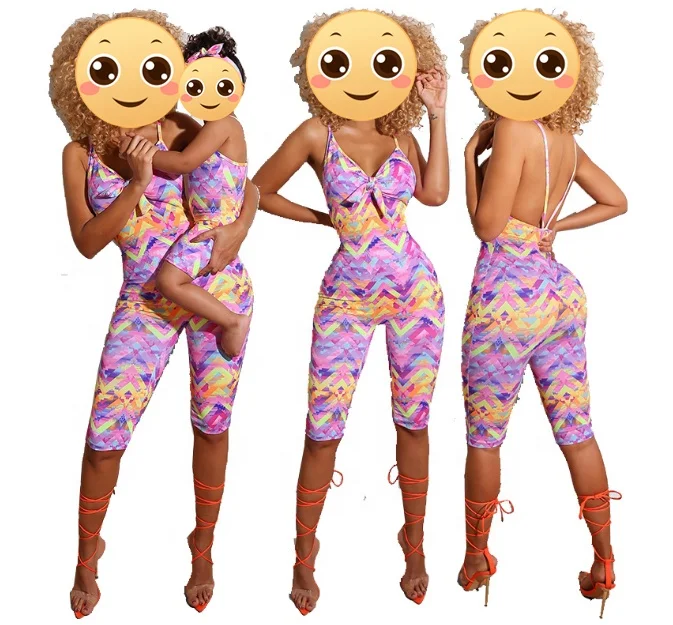Girls Summer Romper Outfits Mommy and Me Tie-Dyed Clothing Set Yoga Printed Clothing Set for Woman Baby Skinny Bodysuits Outfit
Girls Summer Romper Outfits Mommy and Me Tie-Dyed Clothing Set Yoga Printed Clothing Set for Woman Baby Skinny Bodysuits Outfit