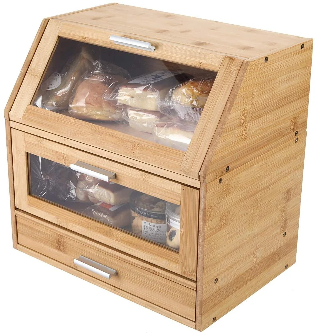 New Arrival Kitchen Bamboo Natual Rolltop Food Bread Storage Box Eco-friendly Simple Storage Bin Container, Natural
New Arrival Kitchen Bamboo Natual Rolltop Food Bread Storage Box Eco-friendly Simple Storage Bin Container, Natural