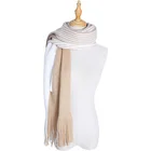 2020 New arrived mix color Cashmere-Feel Acrylic Tassel stripe Scarf shawl for women