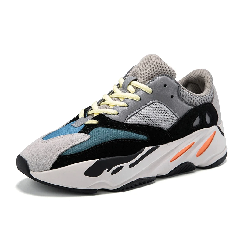 

High Quality Yeezy 700 V2 Style Fluorescent Men Women US 13 EU 47 Large Size Running Sneakers Sports 700 yeezy Shoes, Blue, white, beige, grey, navy, black, brown