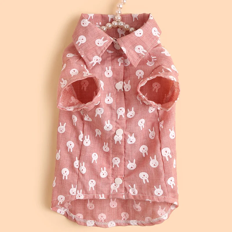 Custom Bunny Printed Summer Luxury Pet Clothing Small Dogs Thin Shirts Cats Clothes For Wholesale
Custom Bunny Printed Summer Luxury Pet Clothing Small Dogs Thin Shirts Cats Clothes For Wholesale