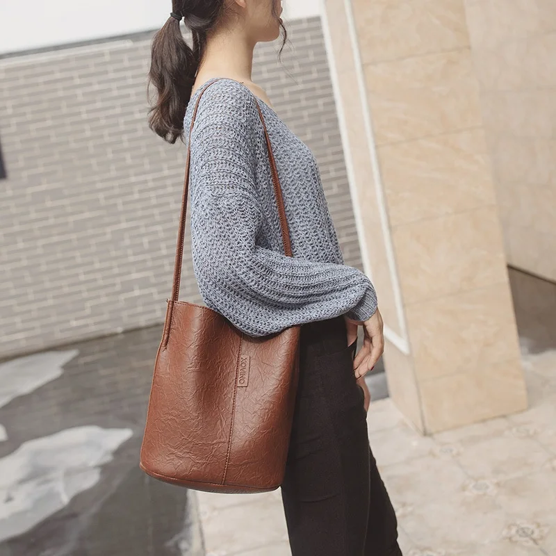 Vintage soft leather bucket bags leather handbags for women bucket bags women handbags shoulder
Vintage soft leather bucket bags leather handbags for women bucket bags women handbags shoulder