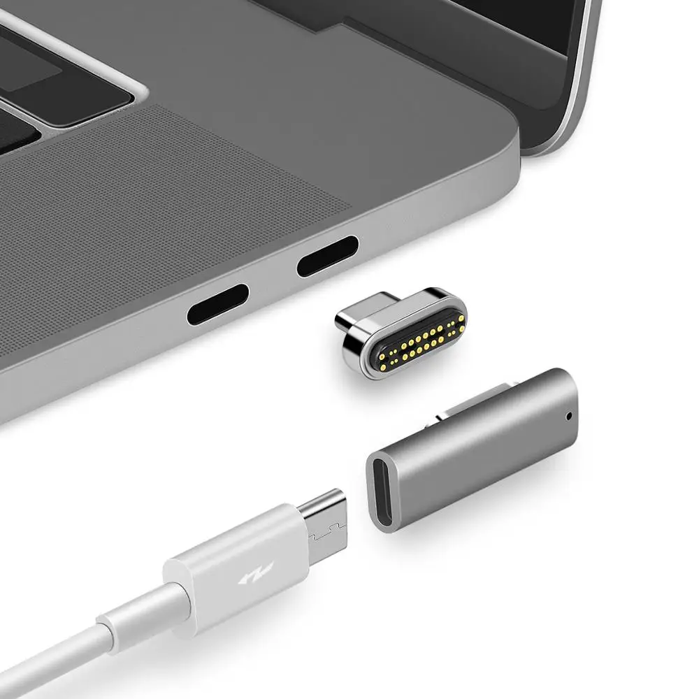 GEN2 Thunderbolt3 Support USB PD 100W Quick Charge 40G 6K 24Pins USB TYPE C Magnetic Adapter for magsafe, Silver/ gray / customer-made
GEN2 Thunderbolt3 Support USB PD 100W Quick Charge 40G 6K 24Pins USB TYPE C Magnetic Adapter for magsafe, Silver/ gray / customer-made