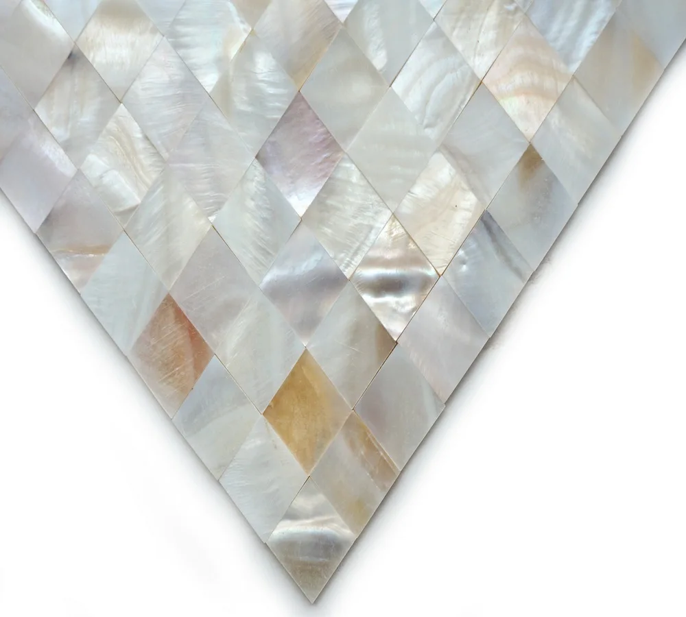 Mosaics White Tile Sea Shell Mosaic