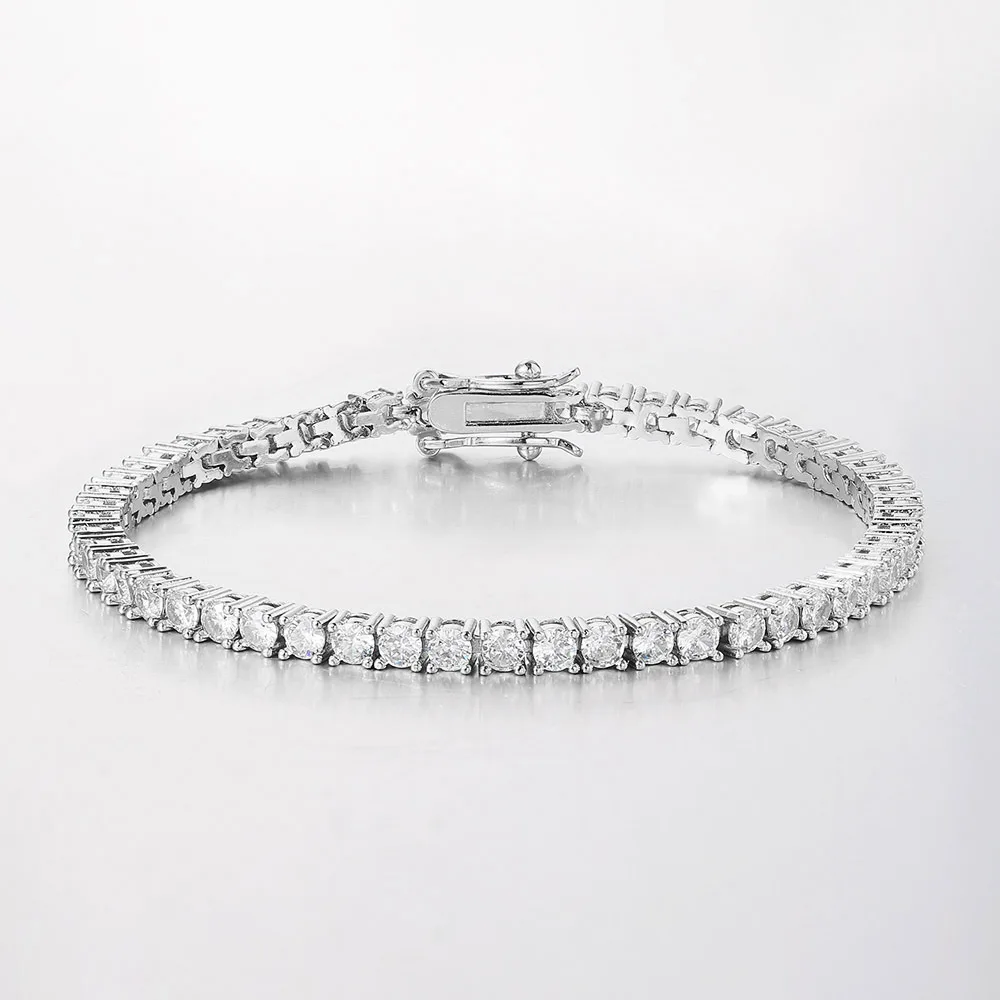 Drop Shipping Fashion Jewelry 925 Tennis Chain Bileklik High Polished 18K Gold Plated Sterling Silver Tennis Bracelets Women, Platinum / rose gold
Drop Shipping Fashion Jewelry 925 Tennis Chain Bileklik High Polished 18K Gold Plated Sterling Silver Tennis Bracelets Women, Platinum / rose gold