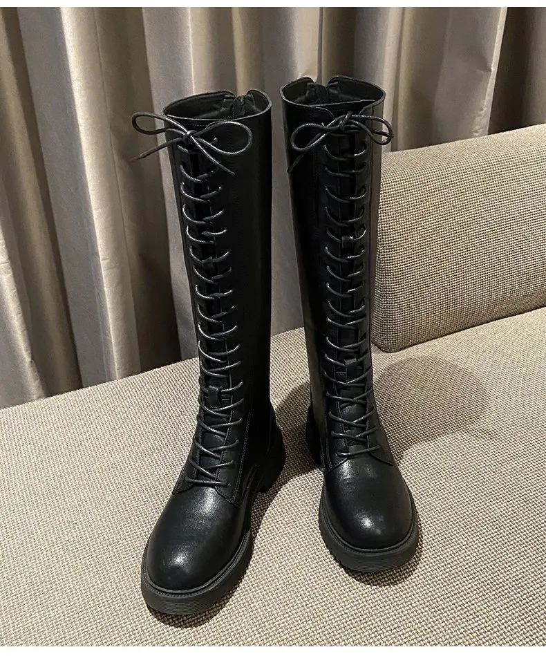 2021 The latest autumn fashion slim high boots leather black long boots women shoes, Picture shows
2021 The latest autumn fashion slim high boots leather black long boots women shoes, Picture shows