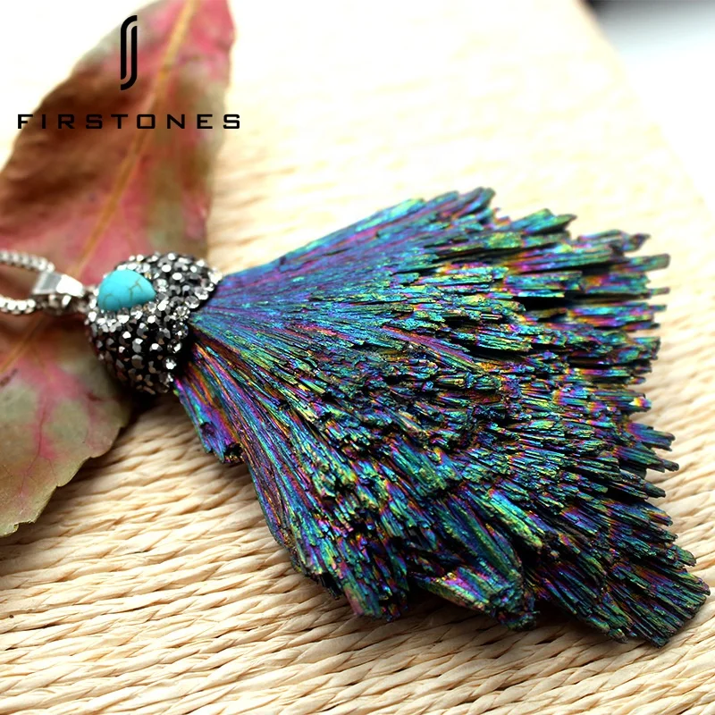 New Natural Stone Tourmaline Pendant Peacock Tail Colorful Diamond DIY Necklace, Various
New Natural Stone Tourmaline Pendant Peacock Tail Colorful Diamond DIY Necklace, Various