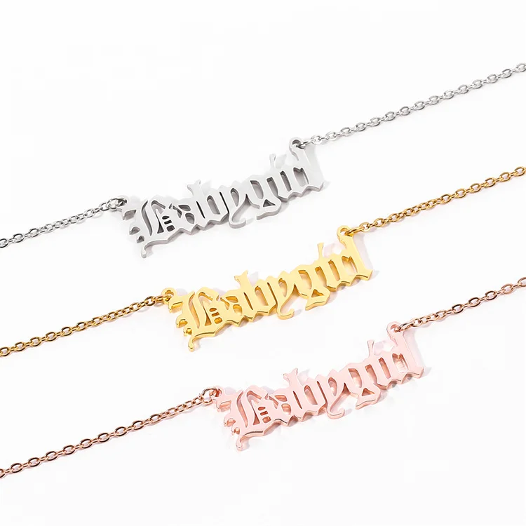 Baby Girl Necklace Simple Rose Gold Silver Gold Plated Necklace Letter Alloy Necklace Gift For Women Jewelry, Picture shows
Baby Girl Necklace Simple Rose Gold Silver Gold Plated Necklace Letter Alloy Necklace Gift For Women Jewelry, Picture shows