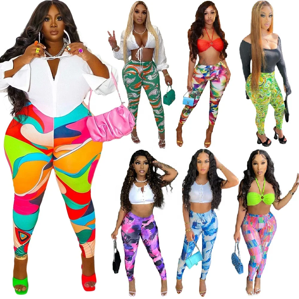 2022 Ladies Gym Leggings Stretch Slim Yoga Pants Color Print Casual Women Jogging Pants, Picture color
2022 Ladies Gym Leggings Stretch Slim Yoga Pants Color Print Casual Women Jogging Pants, Picture color