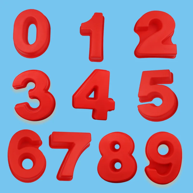 New hot sale 0-9 digital silicone cake mold number mold creative cake baking mold DIY baking tools, Red
New hot sale 0-9 digital silicone cake mold number mold creative cake baking mold DIY baking tools, Red
