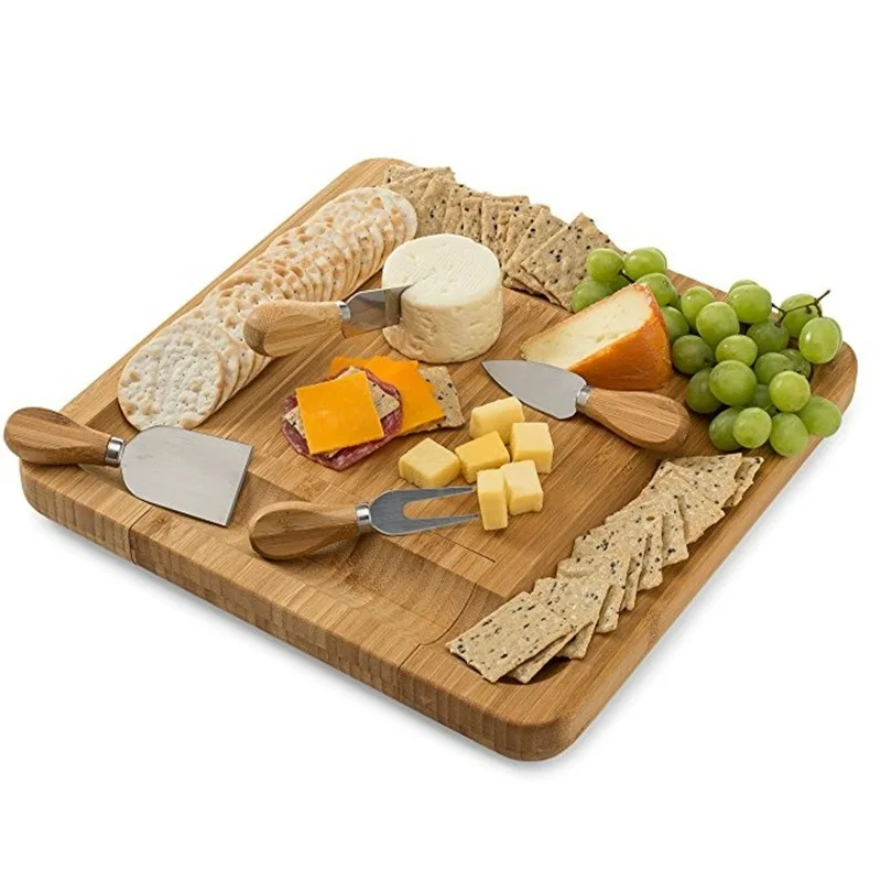 CL351 4pcs/set Stainless Steel Cheese Knives Board Set Kitchen Cooking Tools Bamboo Cutting Board Wood Cheeses Board
CL351 4pcs/set Stainless Steel Cheese Knives Board Set Kitchen Cooking Tools Bamboo Cutting Board Wood Cheeses Board
