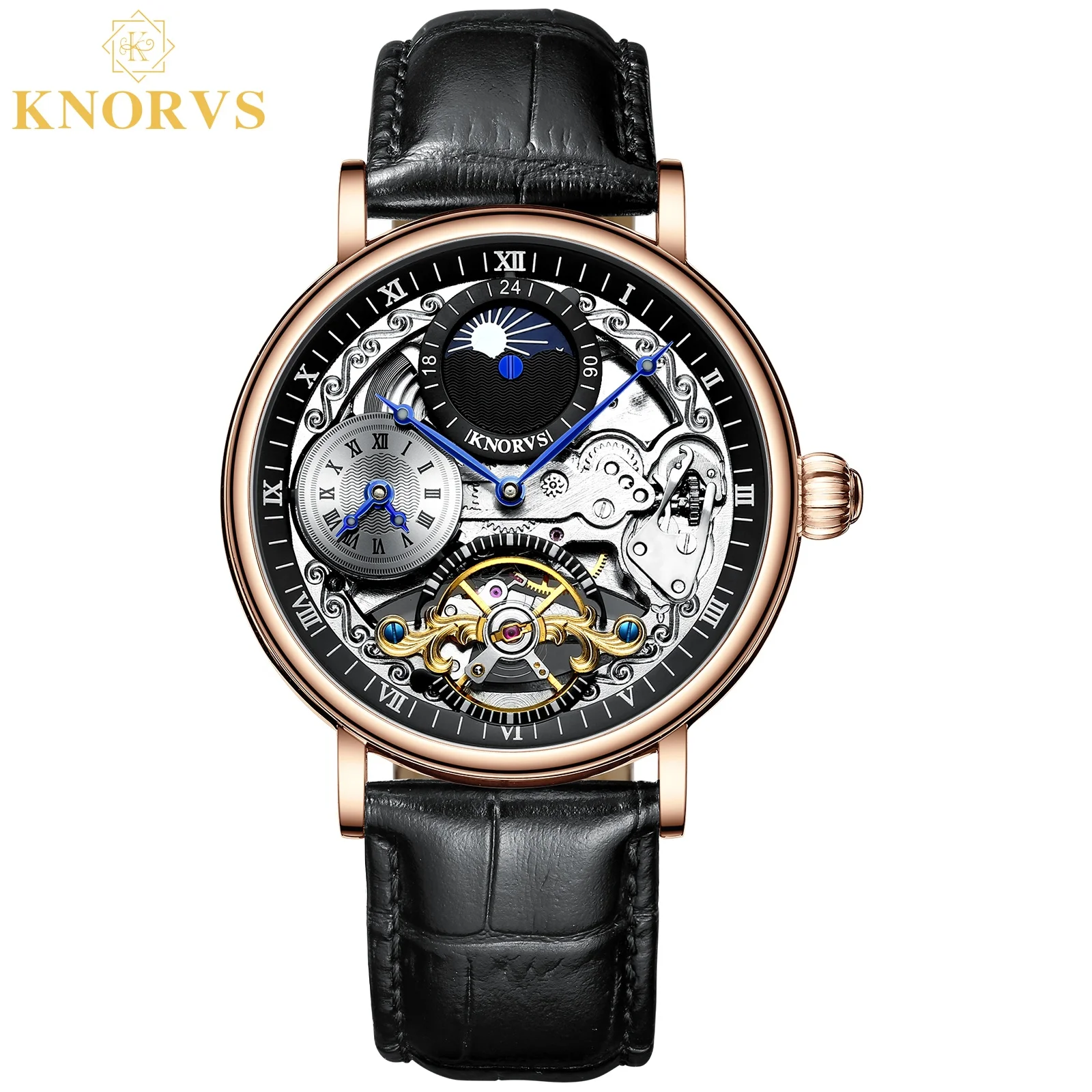 KNORVS Switzerland brand custom logoItalian Genuine Leather Tourbillon movement mechanical watches luxury wrist watches
KNORVS Switzerland brand custom logoItalian Genuine Leather Tourbillon movement mechanical watches luxury wrist watches