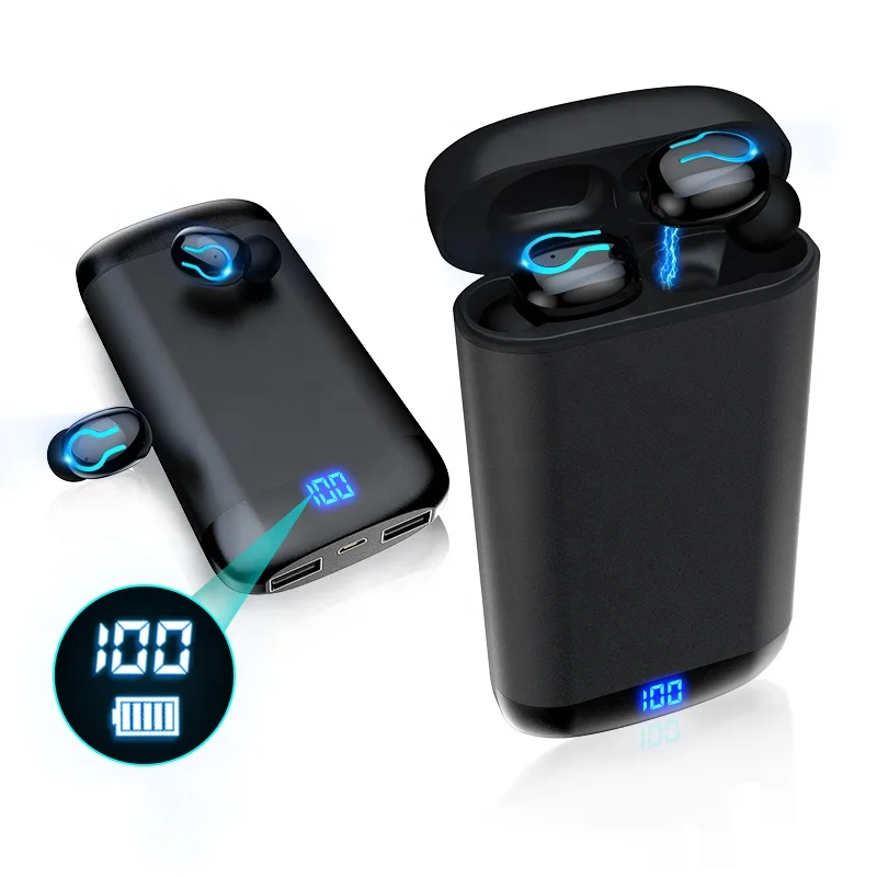 New Trending 2021 TWS Wireless Earphone LED Display Touch Control Stereo Wireless Earbuds With Power Bank, Black
New Trending 2021 TWS Wireless Earphone LED Display Touch Control Stereo Wireless Earbuds With Power Bank, Black