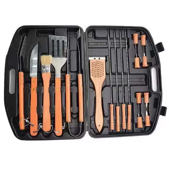t Stainless steel wooden handle BBQ Tool Box Grill Tongs portable barbecue combo Portable Tools Box set, Red
t Stainless steel wooden handle BBQ Tool Box Grill Tongs portable barbecue combo Portable Tools Box set, Red
