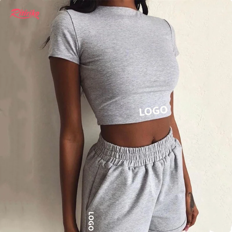Private Label Women Clothing Short Sleeve Crop Tops Compressed Loose Leggings Two Piece Shorts Set Tracksuit For Women
Private Label Women Clothing Short Sleeve Crop Tops Compressed Loose Leggings Two Piece Shorts Set Tracksuit For Women