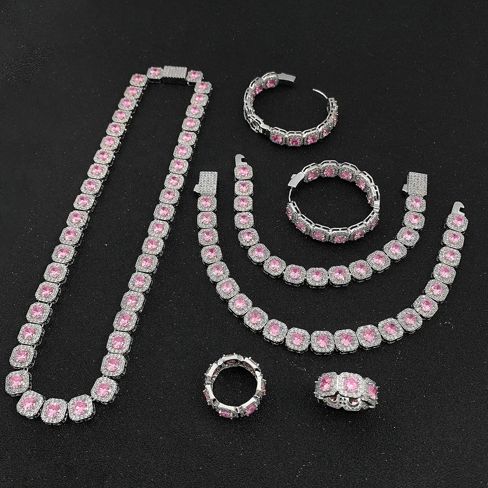 Luxury Tennis Chain Bracelets Jewelry Set Women Men Iced Out CZ Diamond Tennis Chain Necklace Anklet Earring set, Picture
Luxury Tennis Chain Bracelets Jewelry Set Women Men Iced Out CZ Diamond Tennis Chain Necklace Anklet Earring set, Picture